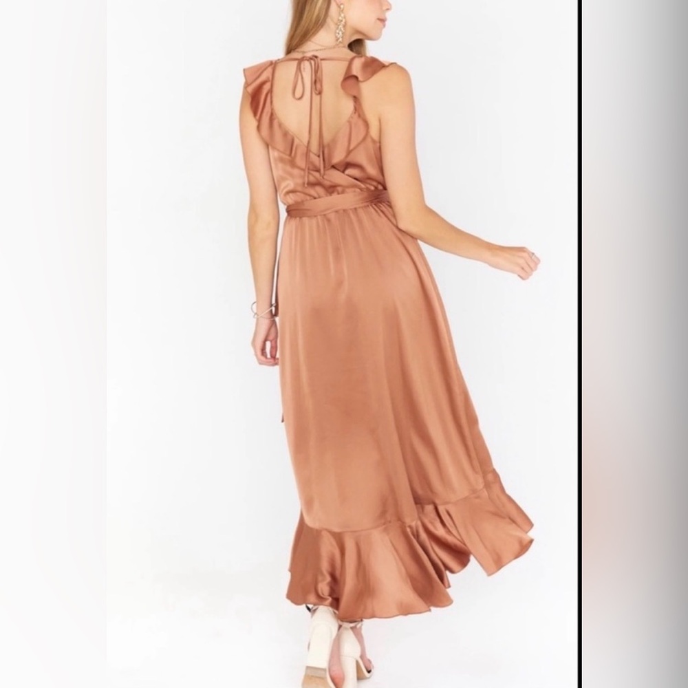 Show Me Your MuMu Copper Ruffle Midi Dress - Picture 3 of 12